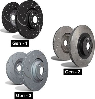 Тормозной диск EBC Brakes GD is slotted and dimpled brake disc задний для Land Rover Range Rover IV 2020-2026. Артикул GD2219