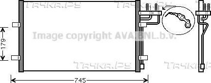 Радиатор кондиционера (конденсатор) AVA (алюминий). Артикул FDA5367
