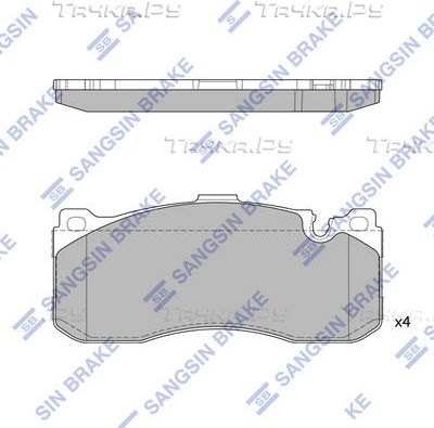 Тормозные колодки Sangsin Hi-Q передние для BMW 3 V (E90/E91/E92/E93) 2004-2013. Артикул SP1791