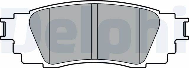 Тормозные колодки Delphi (Low-Metallic) задние для Toyota C-HR I 2016-2018. Артикул LP3379