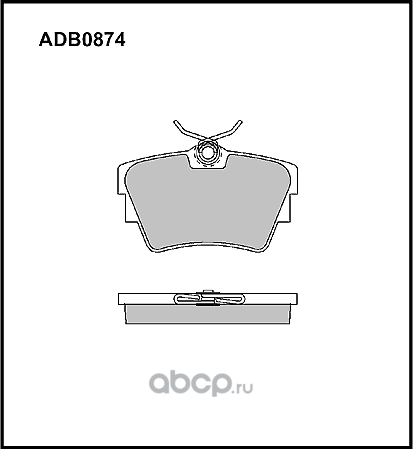 Колодки тормозные (Allied Nippon). Артикул ADB0874
