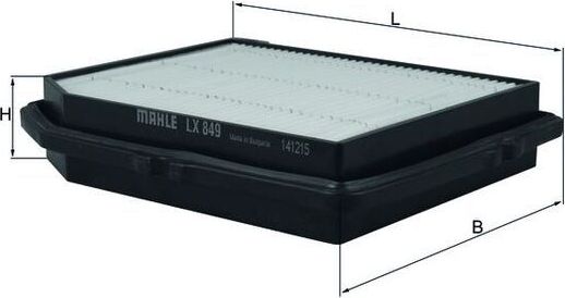 Воздушный фильтр Mahle для Honda CR-X II 1987-1992. Артикул LX 849