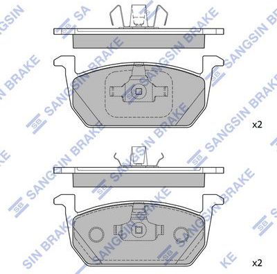 Тормозные колодки Sangsin Hi-Q передние для Volkswagen Polo VI 2017-2024. Артикул SP4496 - купить в Москве, фото, отзывы, доставка по всей России. Магазин Тачка.Ру