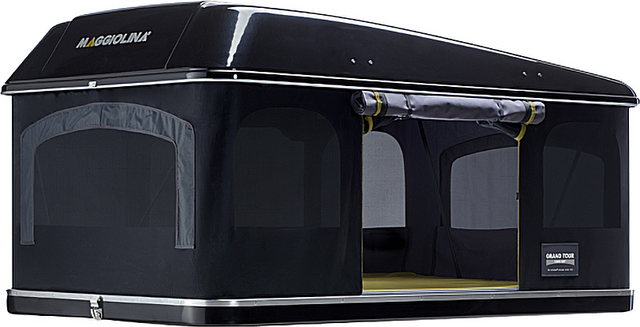 Палатка на крышу автомобиля Autohome MAGGIOLINA GRAND TOUR SMALL 360 BLACK STORM, тент чёрный. Артикул M360BS/15