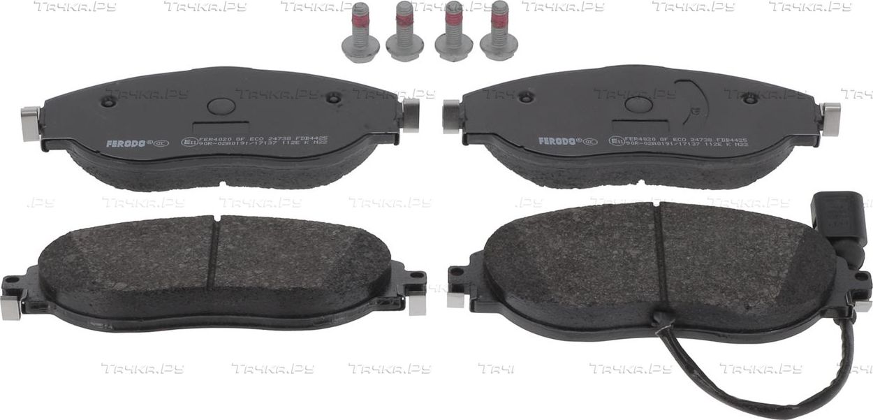 Тормозные колодки Ferodo Premier Eco Friction передние для Volkswagen Sharan II 2010-2026. Артикул FDB4425