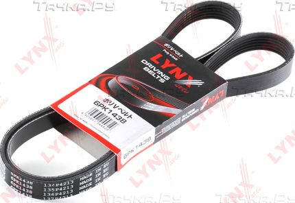 Приводной ремень поликлиновой LYNXauto для Hyundai Accent II 2002-2005. Артикул 6PK1438
