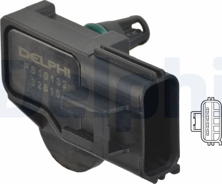 Датчик абсолютного давления (ДАД, MAP) Delphi. Артикул PS10132