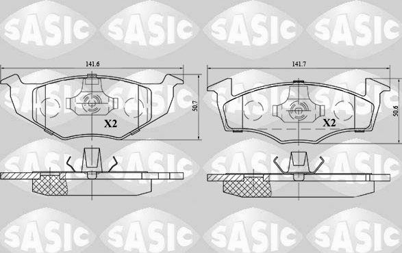 Тормозные колодки Sasic передние для SEAT Arosa I 1997-2004. Артикул 6216028