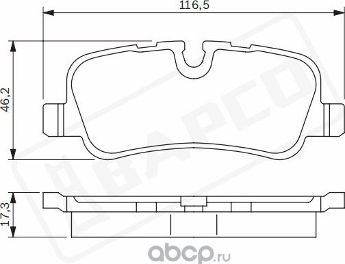 Колодки тормозные дисковые, комплект Land rover Discovery IV, Range Ro (Bapco) Bapco. Артикул BP0322