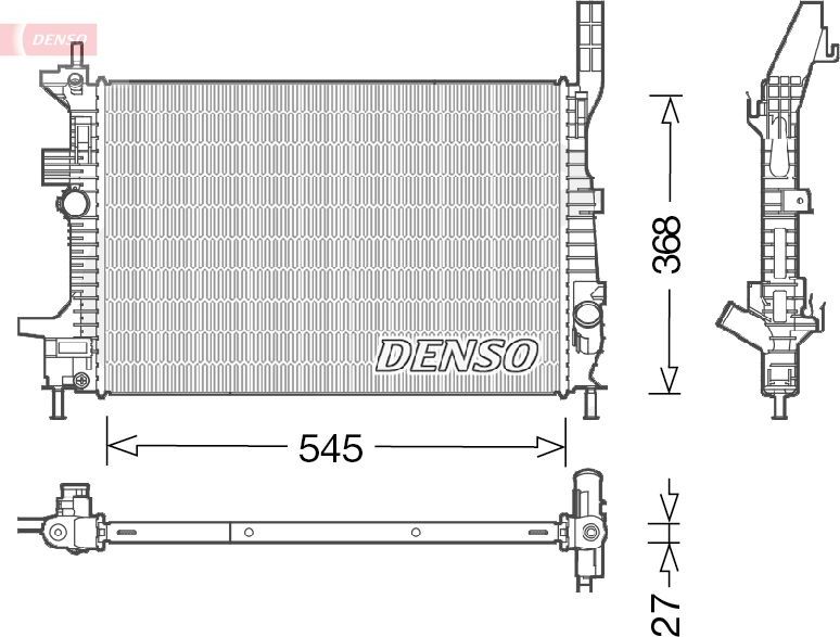 Радиатор охлаждения двигателя Denso. Артикул DRM10028
