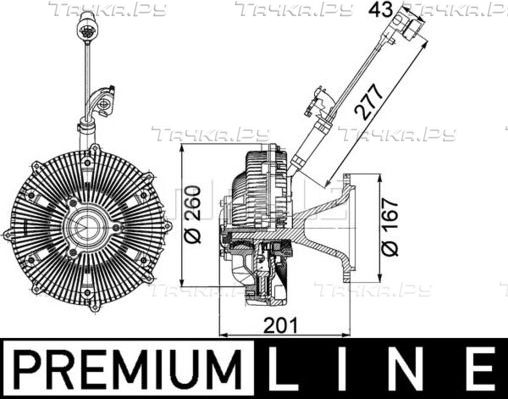 Муфта вентилятора (вискомуфта) Mahle Premium. Артикул CFC 115 000P