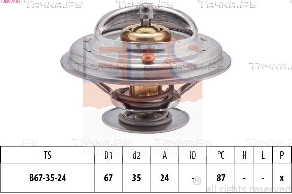 Термостат EPS Made in Italy - OE Equivalent для Volkswagen Passat B5 1996-2005. Артикул 1.880.410S