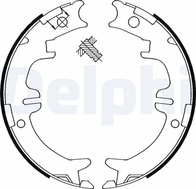Тормозные колодки (стояночная тормозная система) Delphi. Артикул LS1892