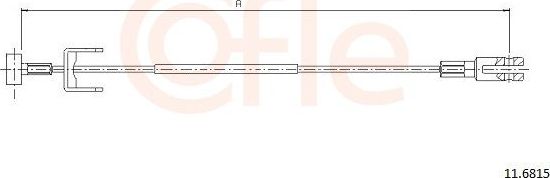 Трос ручника (тросик ручного тормоза) Cofle. Артикул 92.11.6816