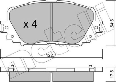 Тормозные колодки Metelli. Артикул 22-0820-0