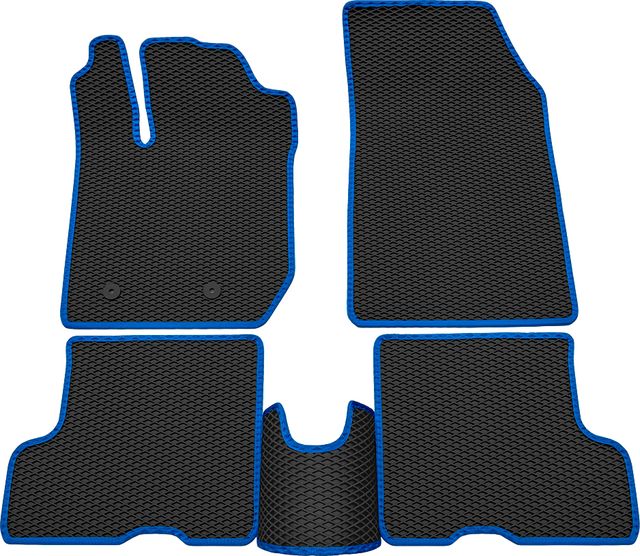 Коврики Rezkon EVA для салона Lada Xray Оptima 2015-2026 Синий кант. Артикул 9039055103