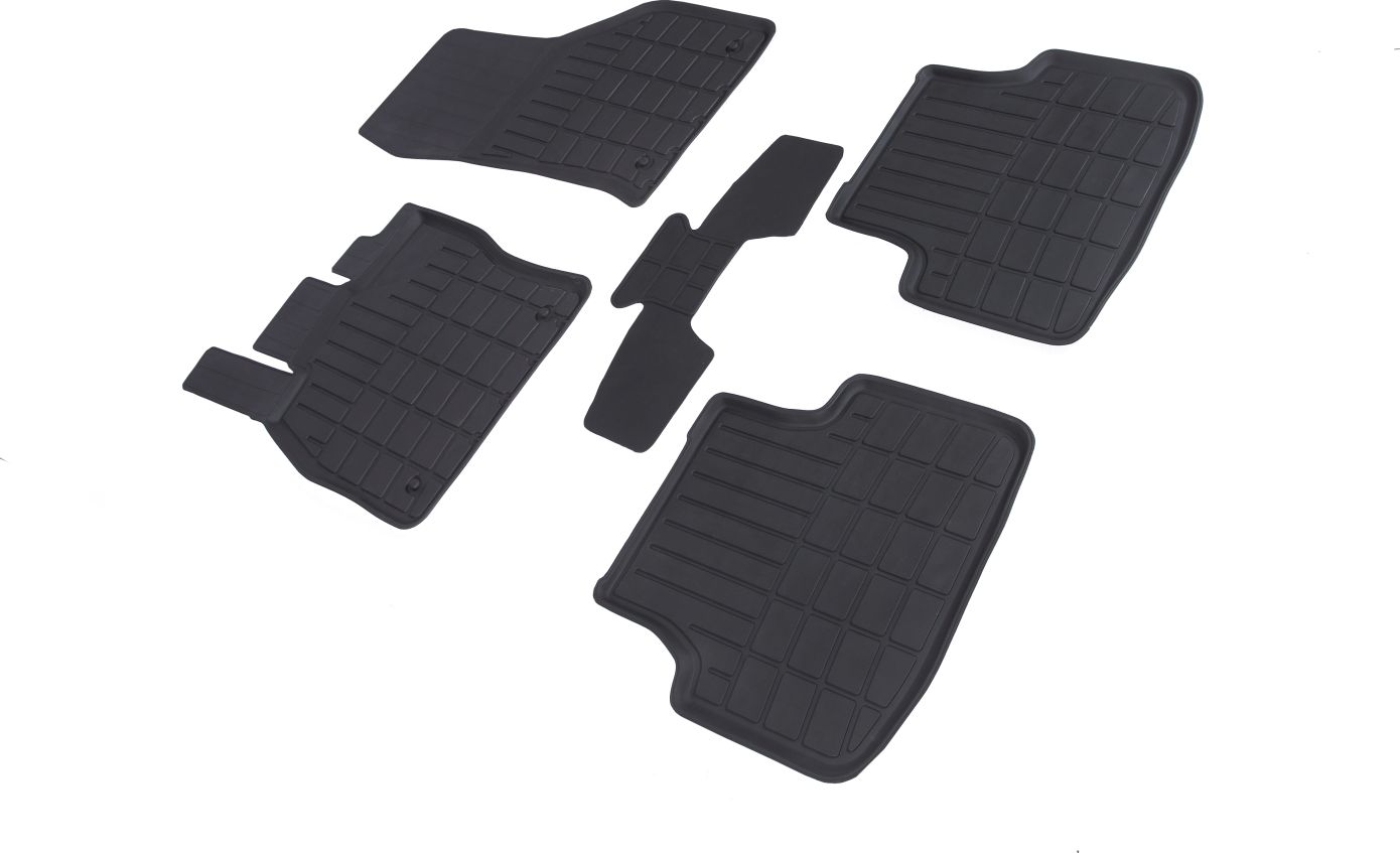 Коврики резиновые Seintex со стандартным бортиком для салона Skoda Octavia A7 2013-2020. Артикул 89622