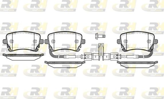 Тормозные колодки RoadHouse задние для Audi S5 I (8T) 2007-2017. Артикул 2897.02