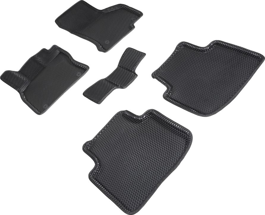 Коврики Seintex 3D EVA Ромб для салона Skoda Superb III 2015-2026 ЧЕРНЫЕ. Артикул 95335