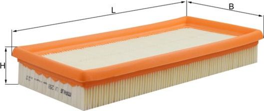 Воздушный фильтр Mahle-Knecht. Артикул LX 259