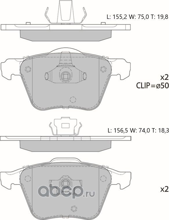 Колодки тормозные дисковые противоскрипная пластина в компл. (Avantech). Артикул AV105