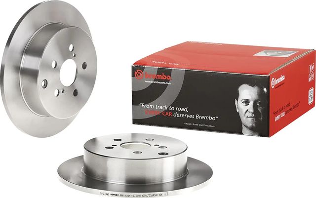 Тормозной диск Brembo задний для Toyota Avensis II 2003-2008. Артикул 08.A335.10