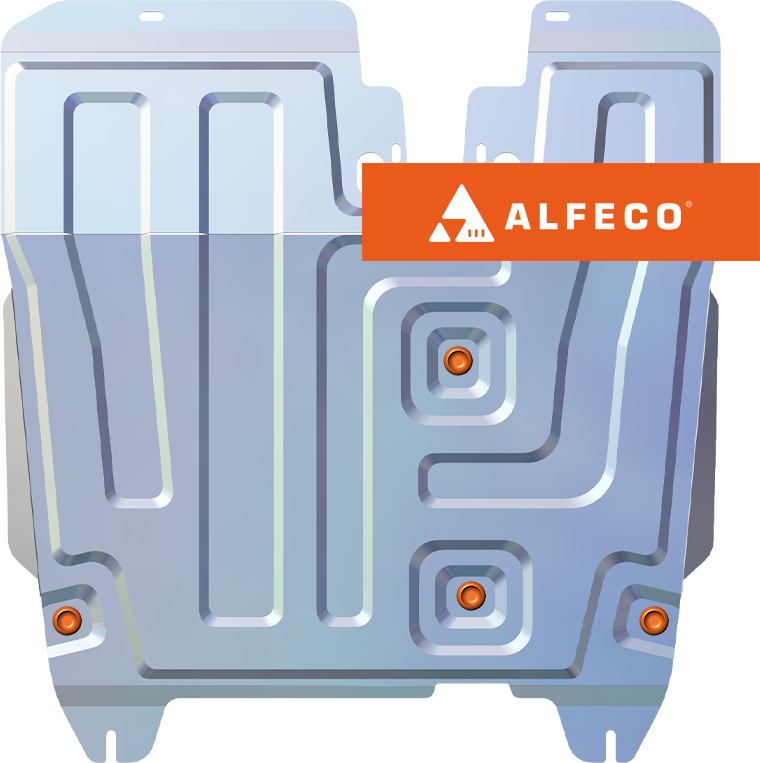 Защита алюминиевая Alfeco для картера и КПП Chery Fora A5 2006-2010. Артикул ALF.02.02 AL4