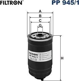 Топливный фильтр Filtron. Артикул PP 945/1