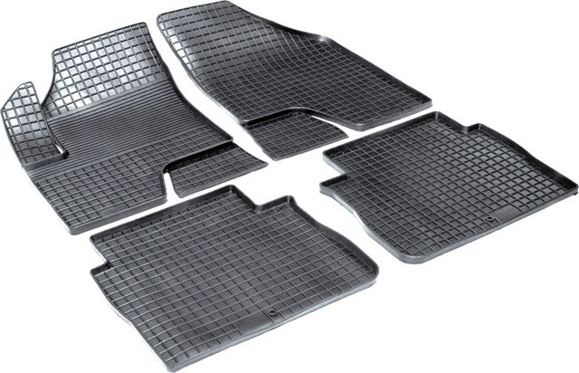 Коврики резиновые Seintex с узором сетка для салона Hyundai Santa Fe II 2006-2010. Артикул 00617