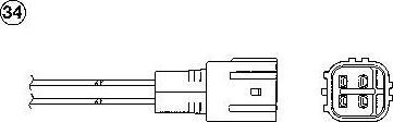Лямбда-зонд (кислородный датчик) NGK для Toyota Camry 10 (V10, XV10) 1991-1996. Артикул 92861