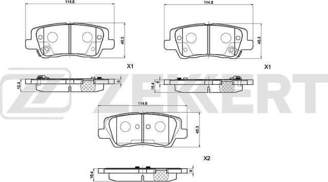 Тормозные колодки Zekkert. Артикул BS-1089