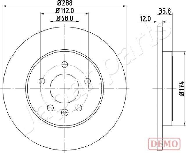Тормозной диск Japanparts. Артикул DP-0908C