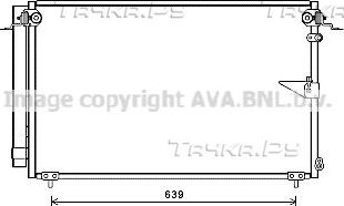 Радиатор кондиционера (конденсатор) AVA (алюминий). Артикул TO5654D