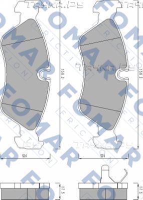 Тормозные колодки Fomar передние для Opel Vectra A 1988-1995. Артикул FO 443381