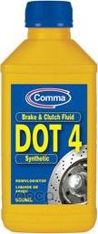 Жидкость тормозная COMMA 0,5л DOT 4 Brake Fluid Comma. Артикул BF4500M