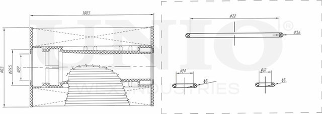 Фильтр масляный (Unio). Артикул FLT-20011