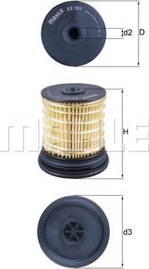 Топливный фильтр Mahle. Артикул KX 397