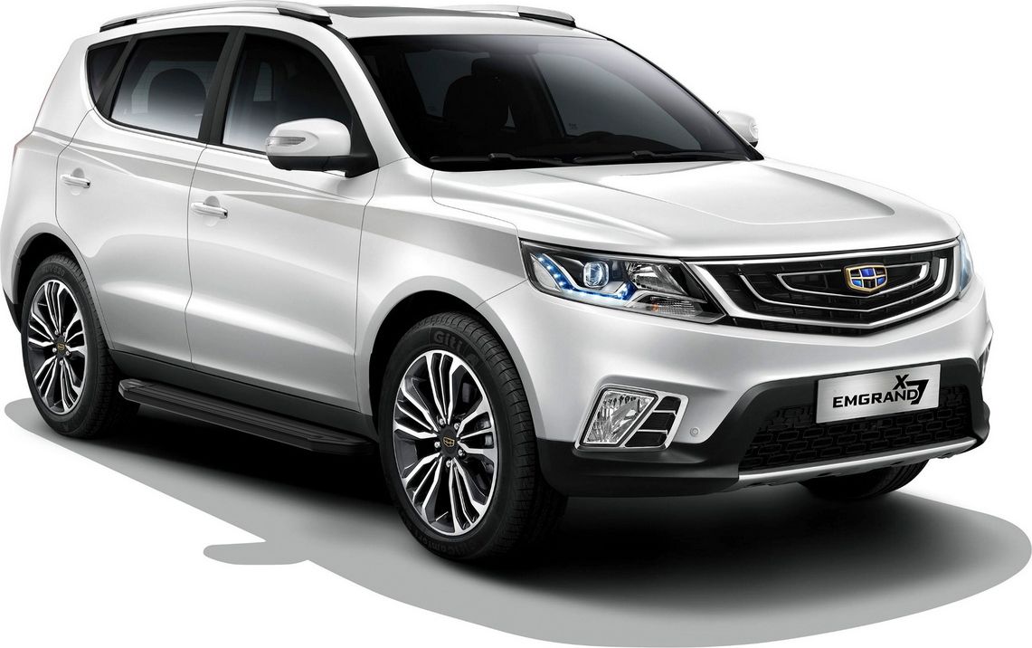 Пороги алюминиевые Rival Premium-Black для Geely Emgrand X7 I рестайлинг 2018-2026. Артикул A173ALB.1904.1