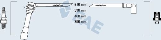 Высоковольтные провода (провода зажигания) (комплект) FAE для Mazda 323 V (BA) 1994-1998. Артикул 83261