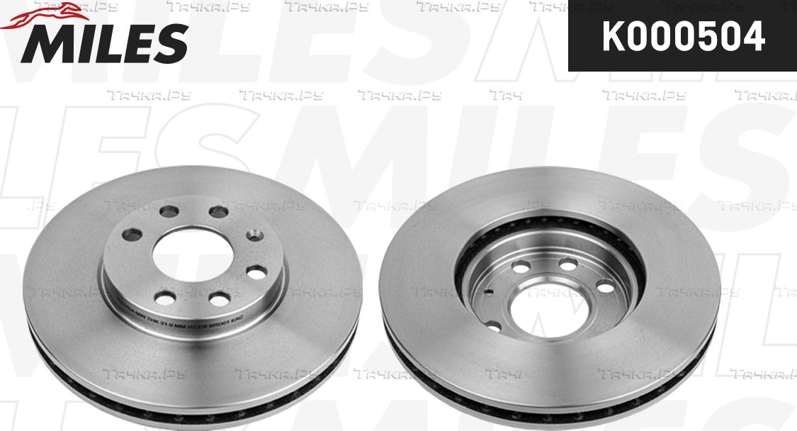 Тормозной диск Miles передний для Chevrolet Corsa 1994-2002. Артикул K000504