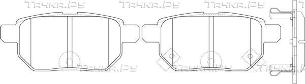 Тормозные колодки FIT задние для Toyota Corolla E140, E150 2006-2014. Артикул FP1354