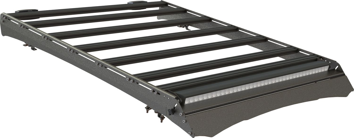 Экспедиционный багажник STC для Isuzu D-Max III 2020-2026 шторка, дальний и задний свет. Артикул STC-ID-MAX/20-TR1-L1L2