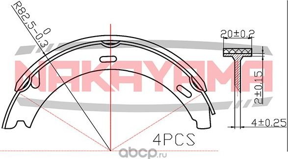 Колодки тормозные (Nakayama). Артикул HS7109NY