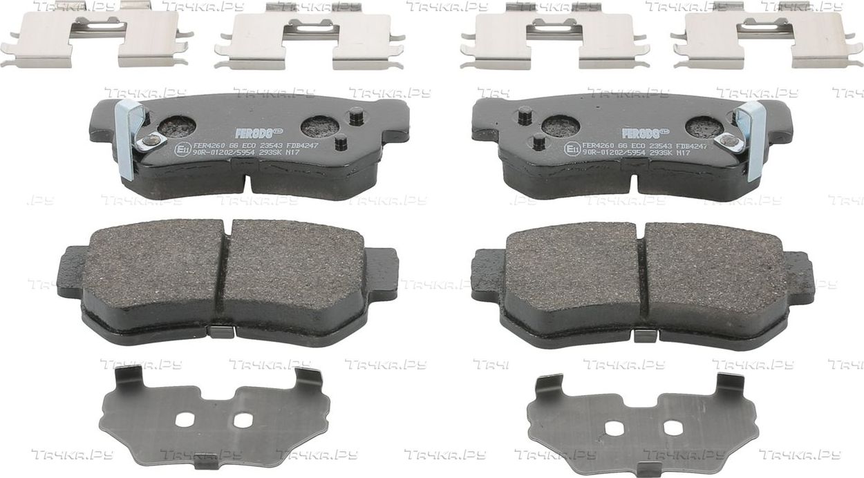 Тормозные колодки Ferodo Premier Eco Friction задние для Hyundai Elantra IV (HD) 2005-2011. Артикул FDB4247