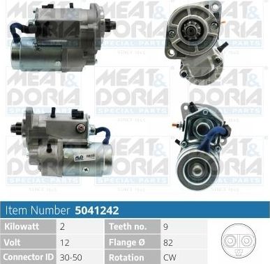 Стартер Meat & Doria для Hyundai Santa Fe I 2001-2006. Артикул 5041242