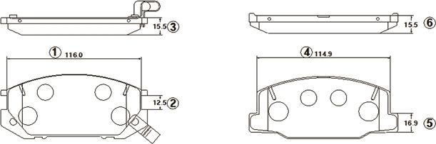 Тормозные колодки CTR. Артикул GK1029