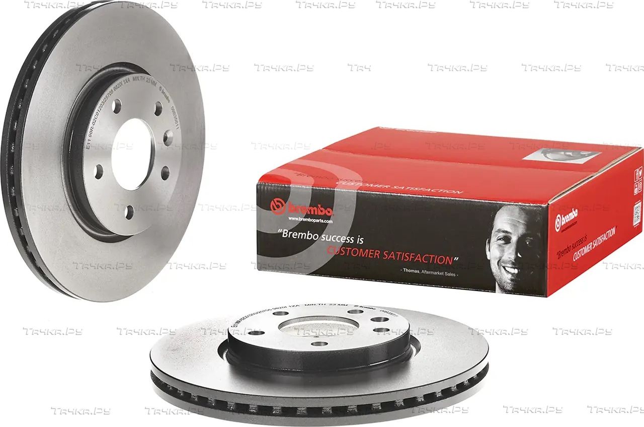 Тормозной диск Brembo UV Coated передний для Opel Astra J 2009-2017. Артикул 09.B356.11