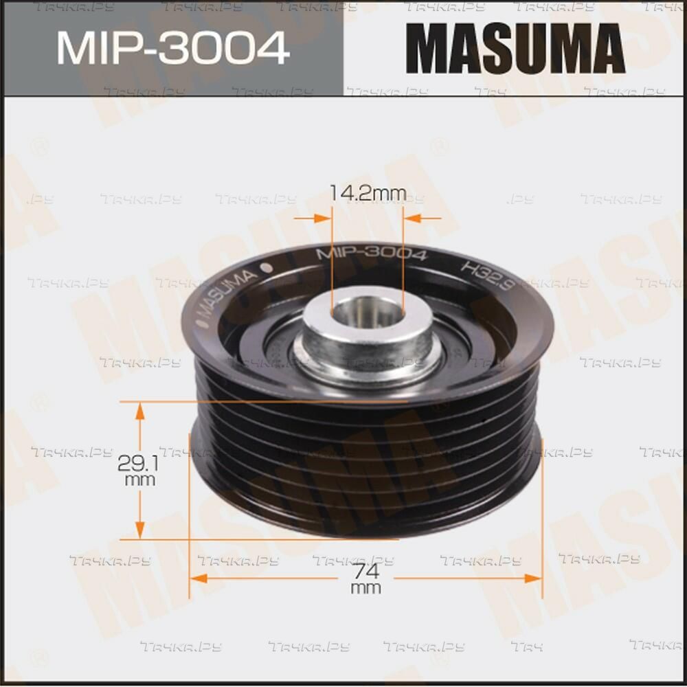 Направляющий (ведущий) ролик приводного поликлинового ремня Masuma. Артикул MIP-3004