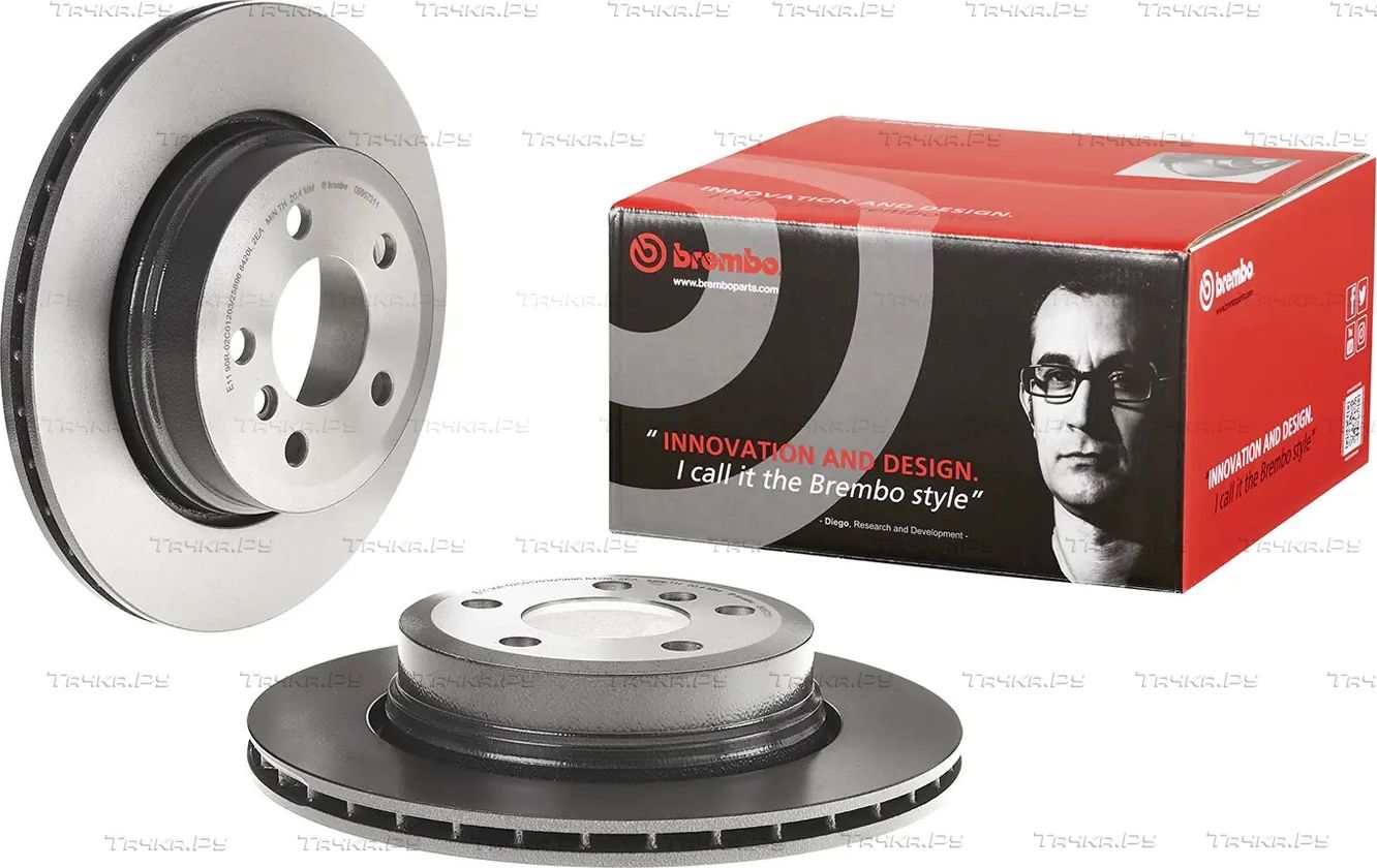 Тормозной диск Brembo UV Coated задний для BMW X3 I (E83) 2003-2011. Артикул 09.9573.11