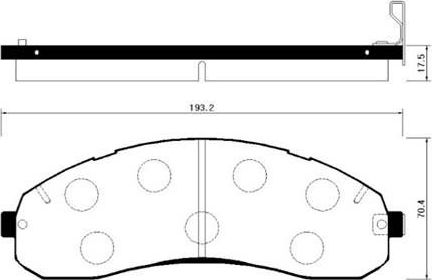 Тормозные колодки HSB. Артикул HP1016